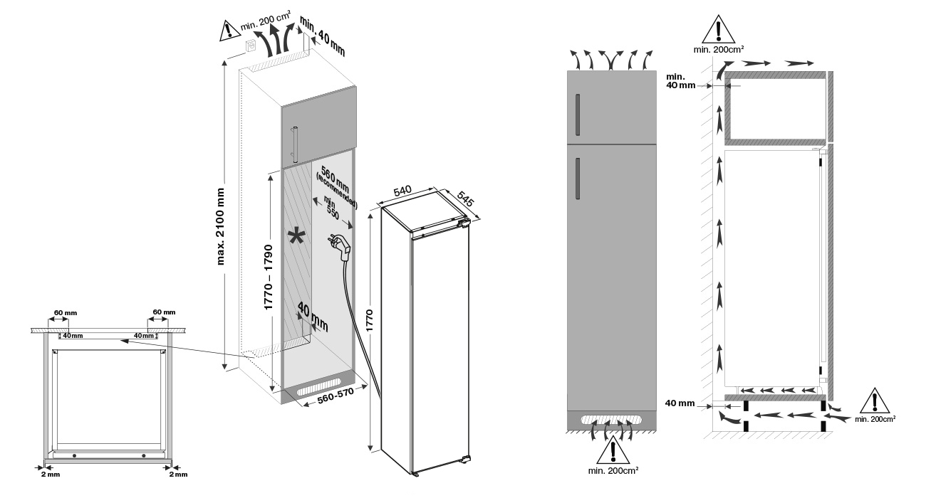 картинка Встраиваемый холодильник Krona HANSEL 