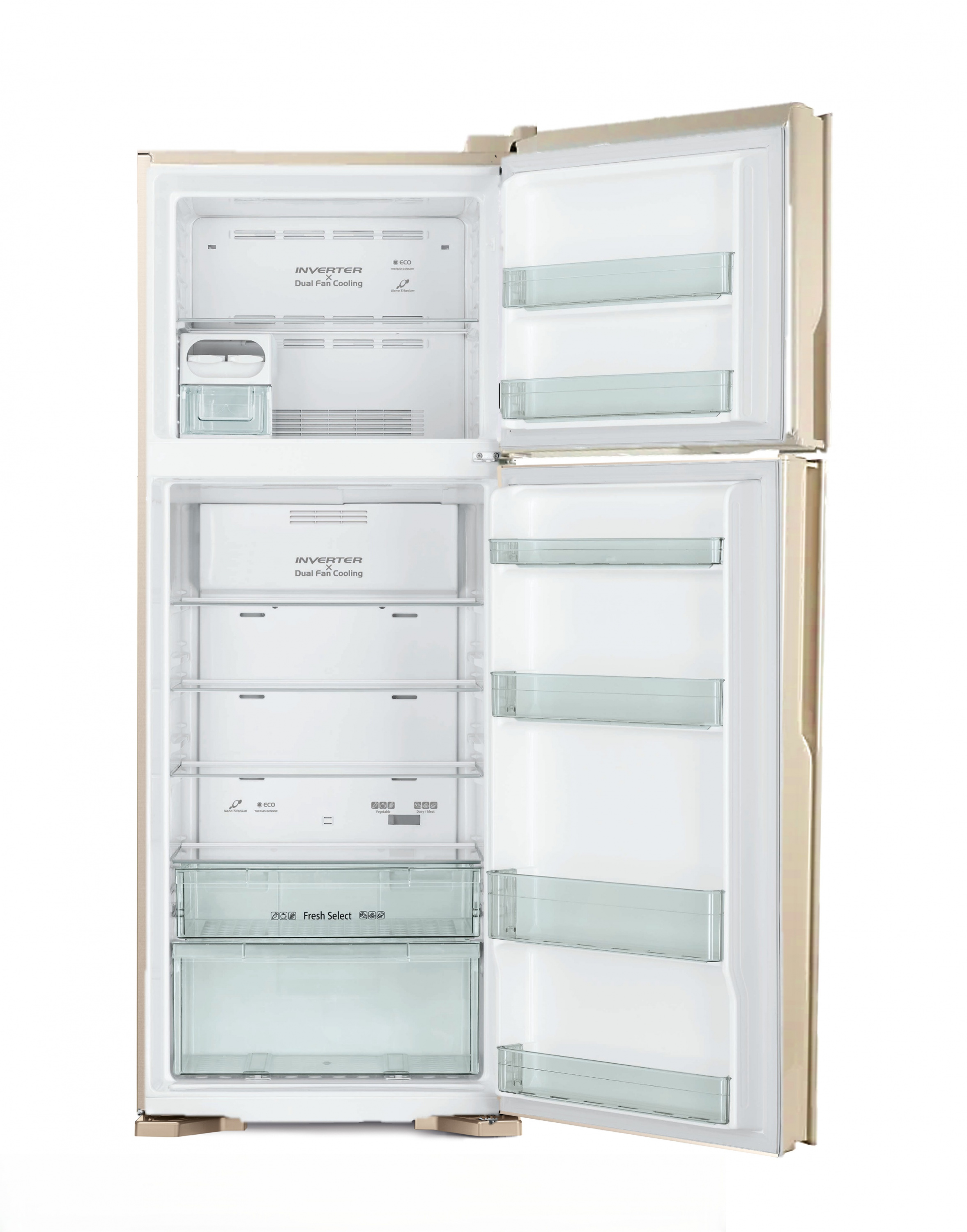 картинка Отдельностоящий холодильник Hitachi HRTN7489DFBEGCS бежевый 