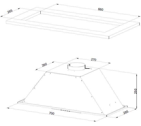 картинка Кухонная вытяжка Kuppersberg INLINEA 70 CX 