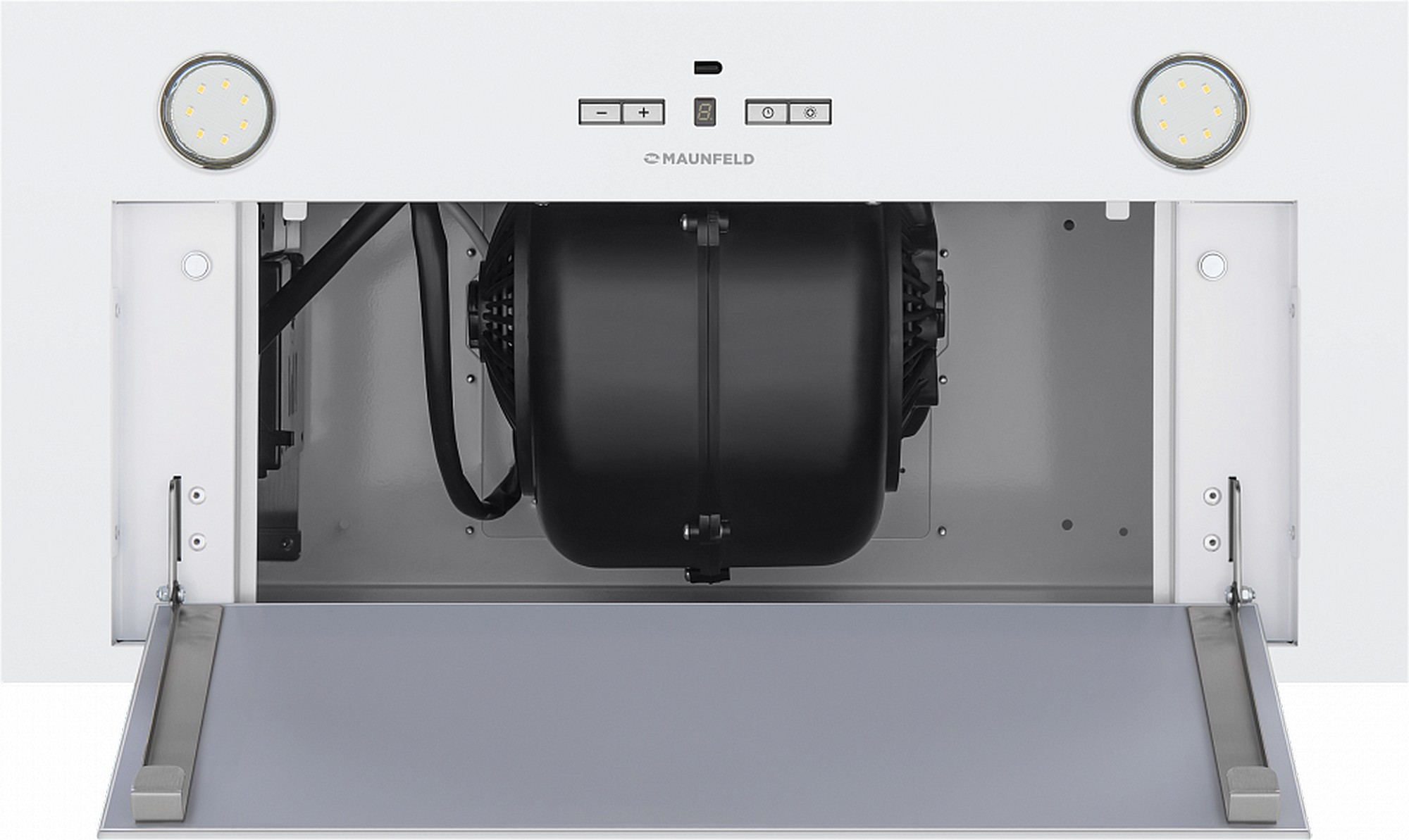 картинка Кухонная вытяжка Maunfeld FANTASY 1000ST 60 белое стекло 