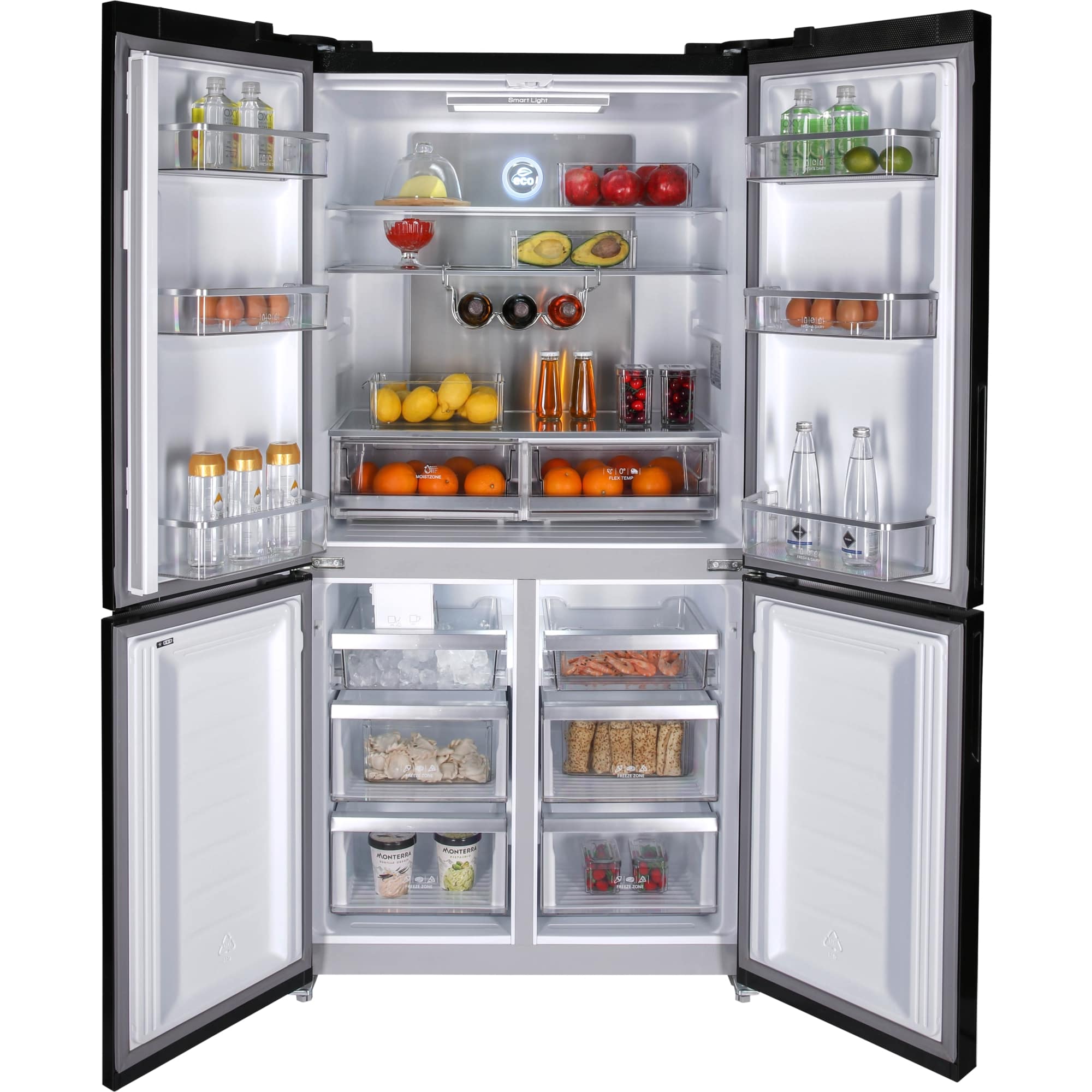 картинка Отдельностоящий холодильник Hiberg RFQ-555DX NFGB inverter 