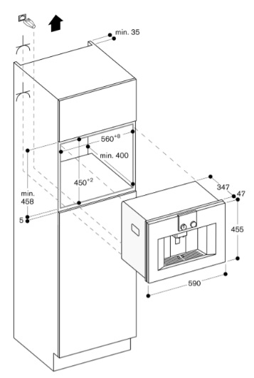 картинка Кофемашина встраиваемая Gaggenau CMP250102 черная 