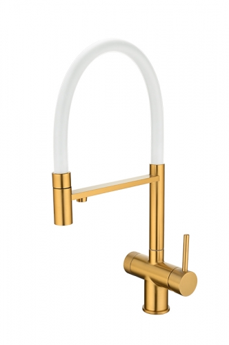 картинка Смеситель Emar ЕС - 7024WHT PVD Golden 