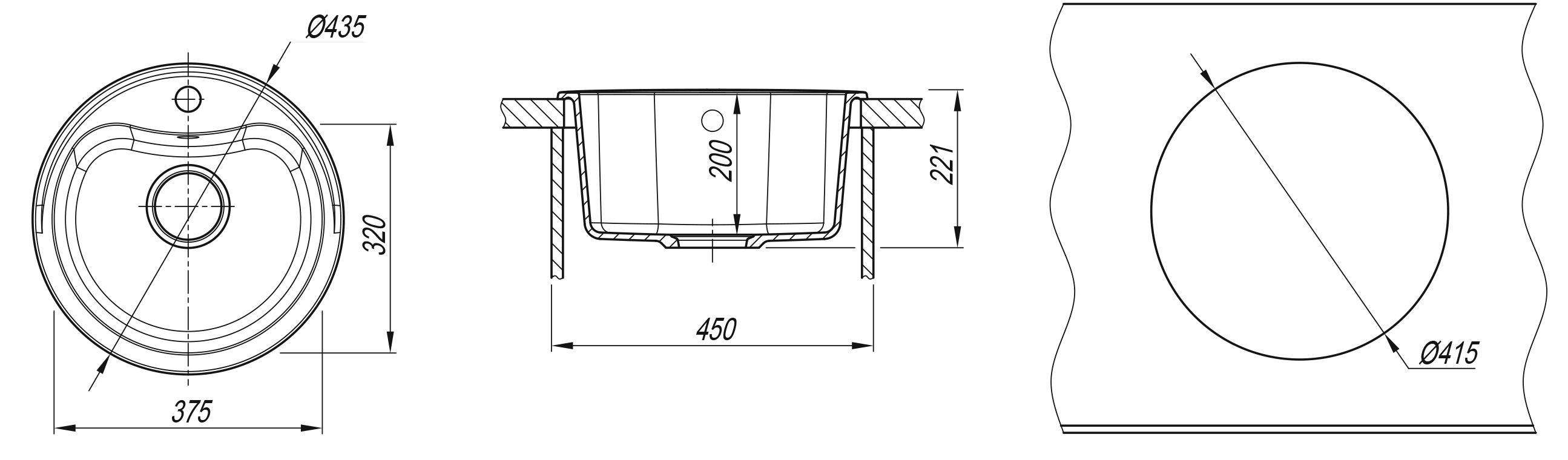картинка Мойка для кухни Dr. Gans ДОРА-435 