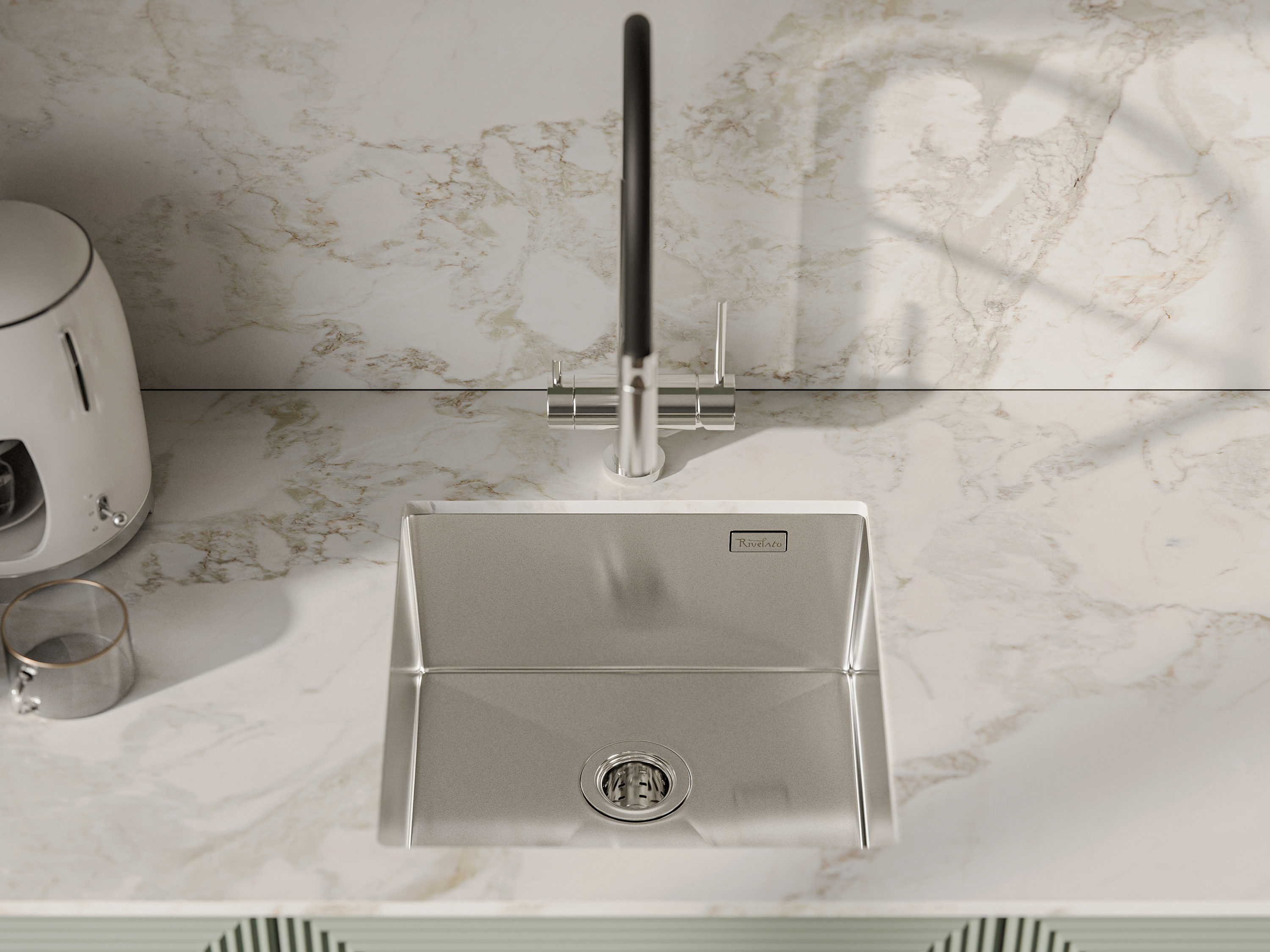 картинка Мойка для кухни Rivelato Rinox 4444 UN 