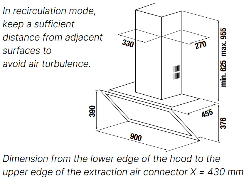картинка Кухонная вытяжка Kuppersbusch DW 9880.0 S2 BLACK CHROME 