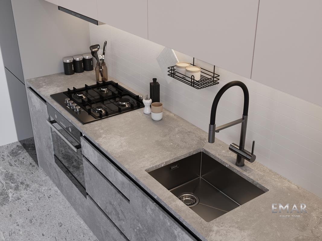 картинка Кухонная мойка Emar EMB-540(UN) PVD Dark 