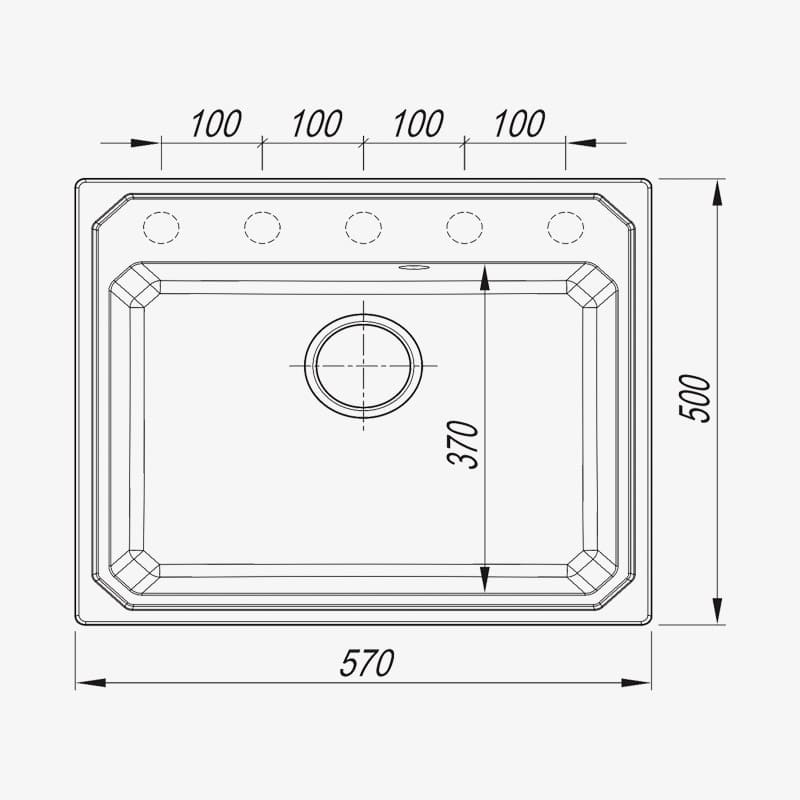 картинка Мойка для кухни Dr. Gans Кардинал 570 