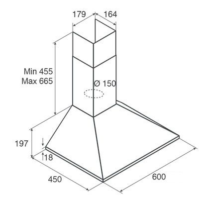 картинка Кухонная вытяжка Jetair GAIA WH/A/60 