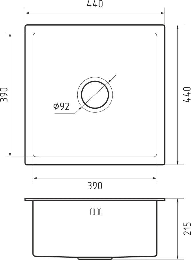 картинка Мойка для кухни Granfest 4444 PVD графит 