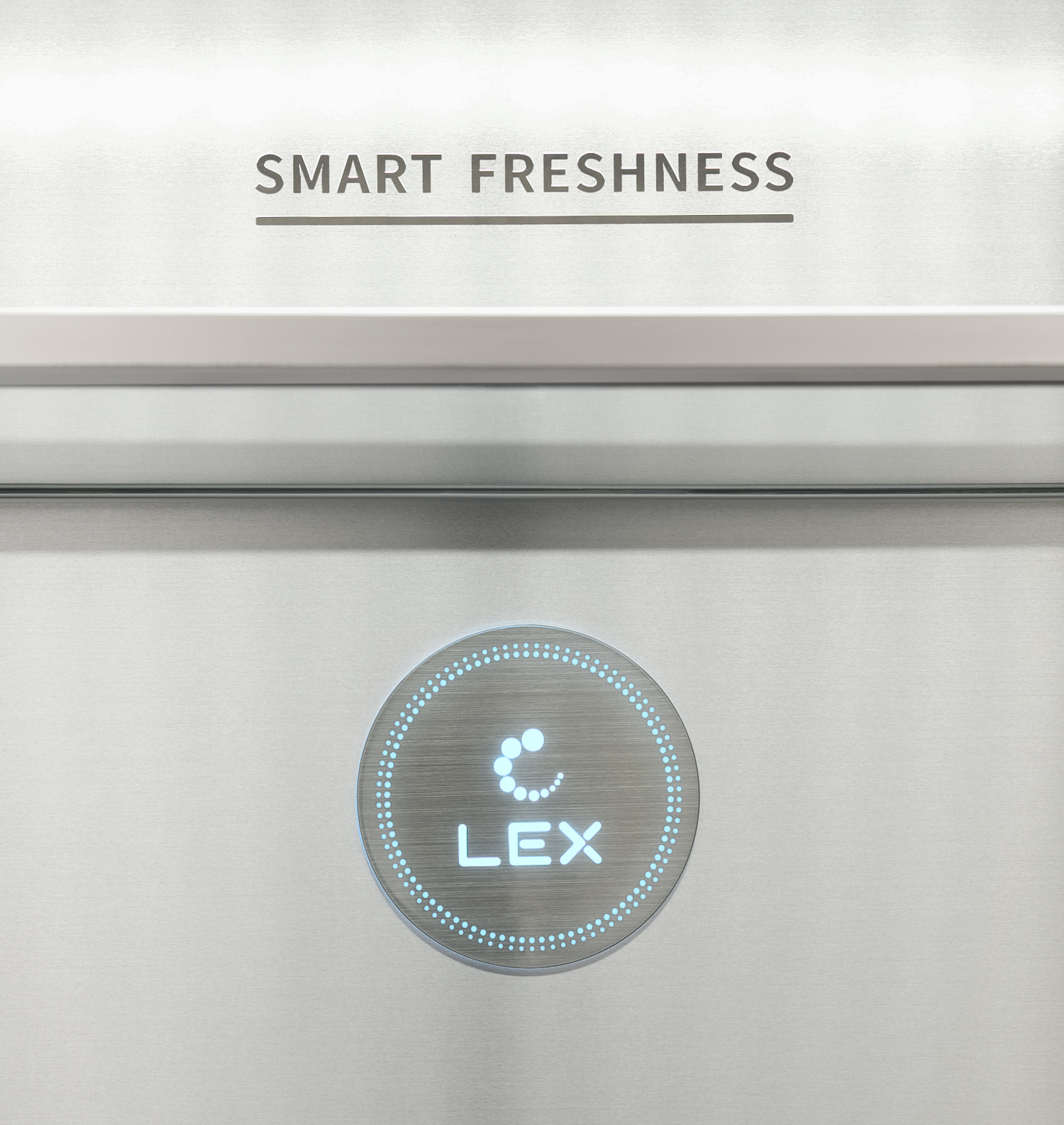 картинка |Discount| Полувстраиваемый холодильник Lex LFD424STGIDBI каменно-серая стеклянная дверца 