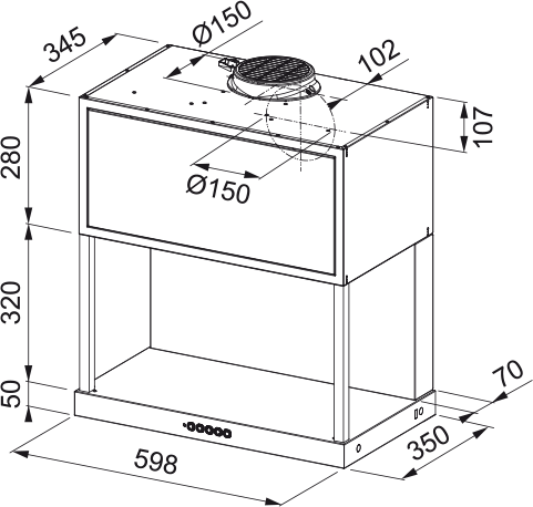картинка Кухонная вытяжка Franke FTMY AH BK MAT 