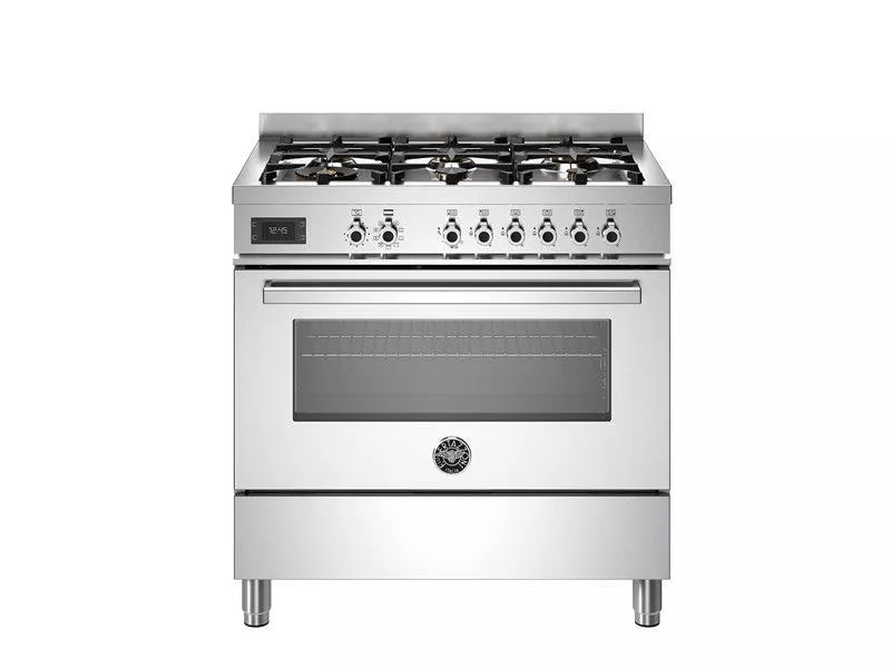 картинка Комбинированная кухонная плита Bertazzoni PRO96L1EXT нержавеющая сталь 