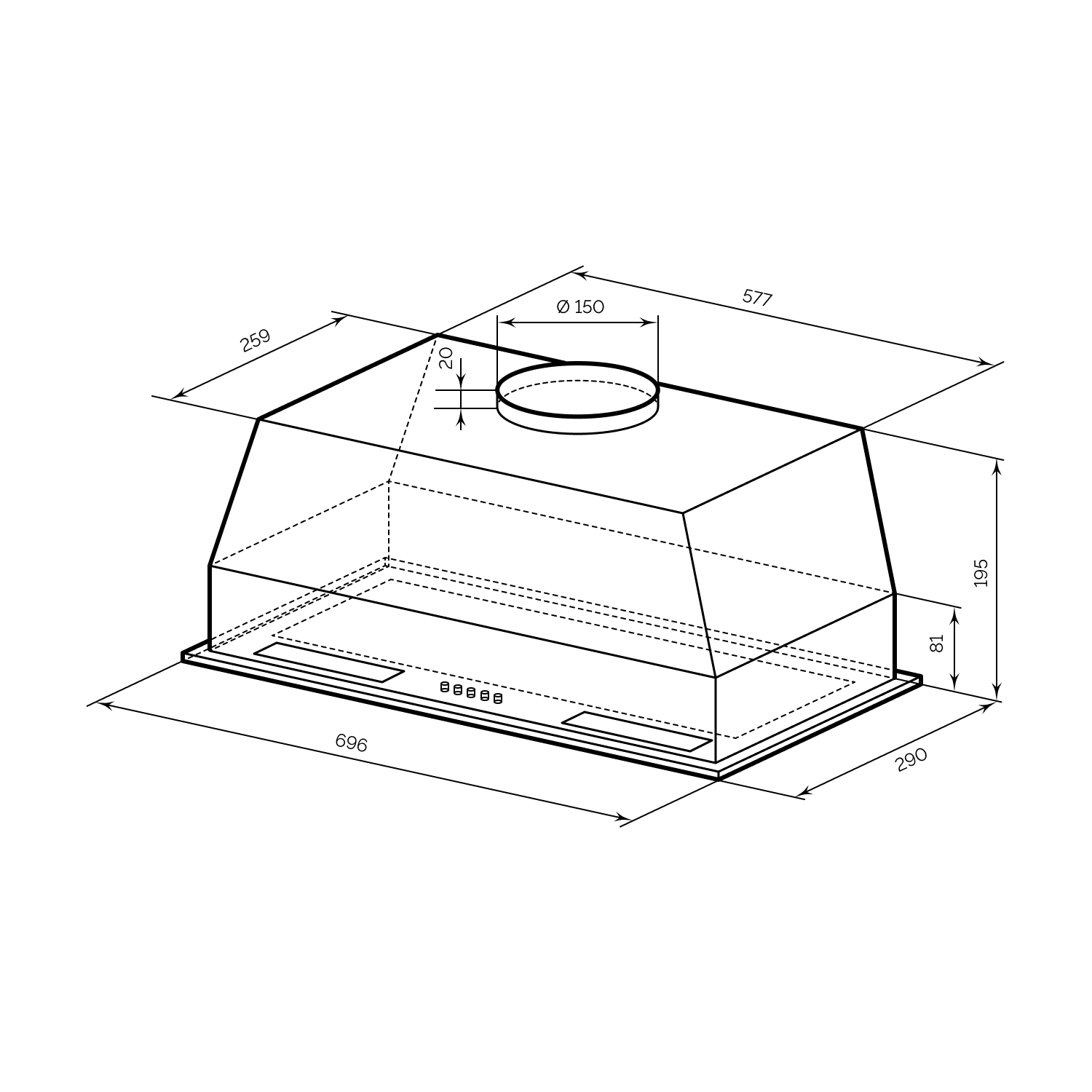 картинка Кухонная вытяжка Lex HYPER 900 WH 