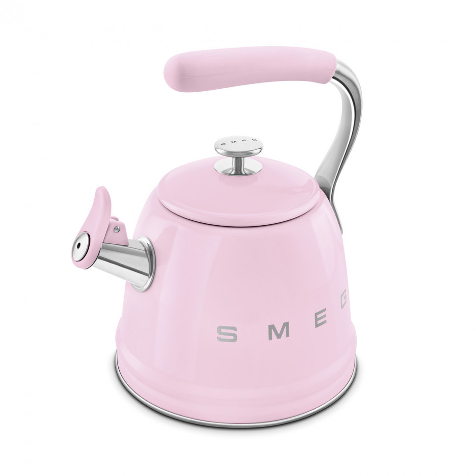 картинка Чайник со свистком Smeg WKF01PK 
