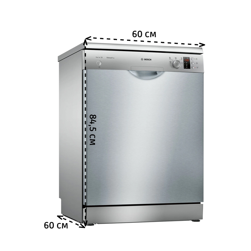 картинка Посудомоечная машина отдельностоящая Bosch SMS25AI05E нержавеющая сталь 