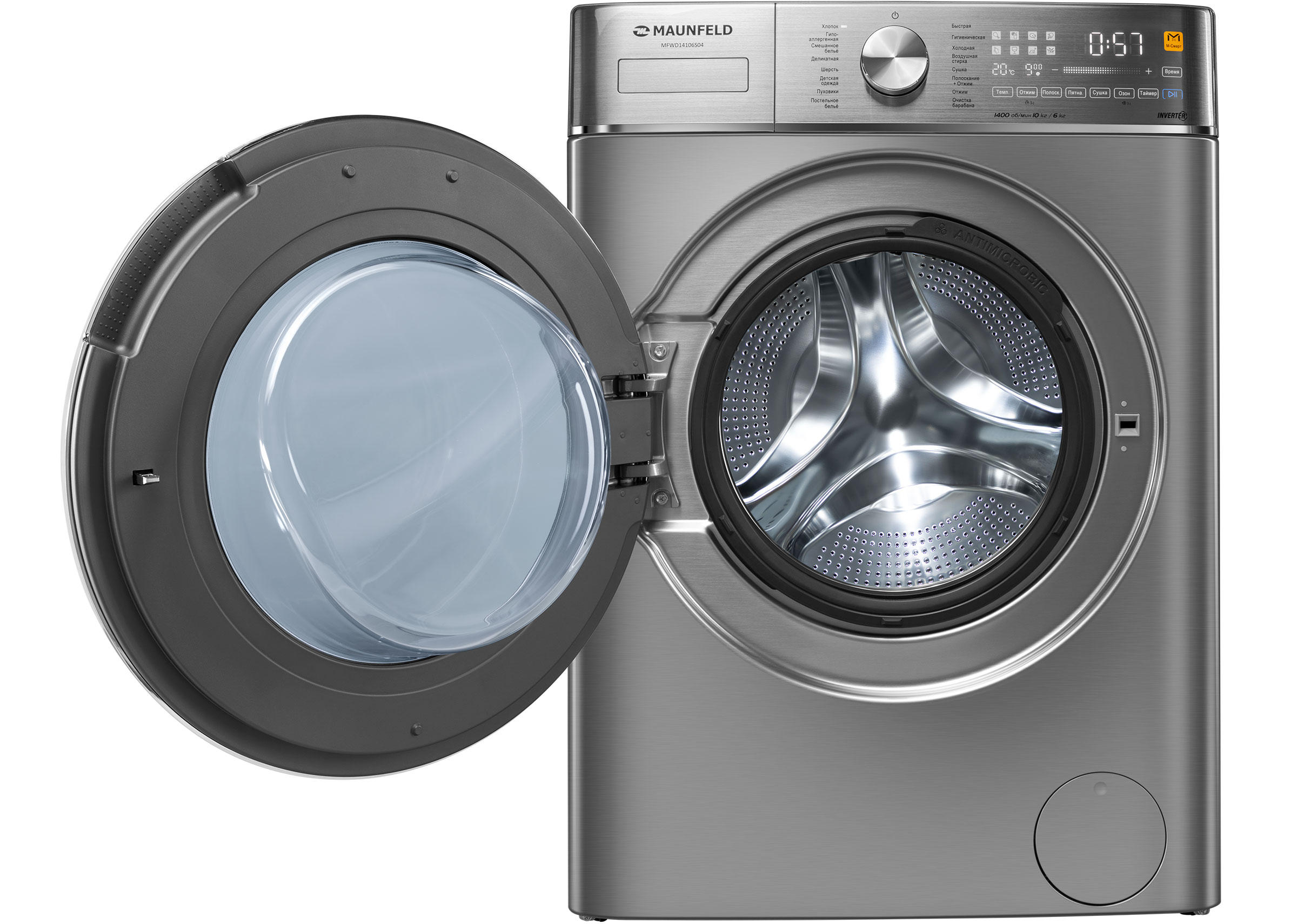 картинка Стиральная машина c сушкой Maunfeld MFWD14106S04 