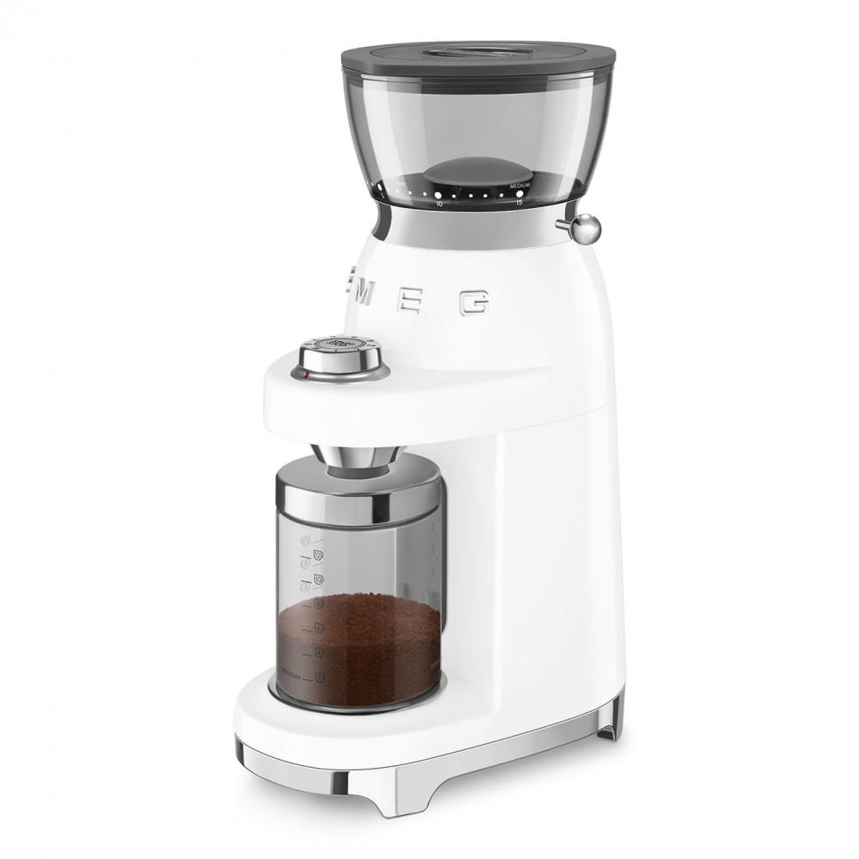 картинка Кофемолка Smeg CGF03WHEU белый 