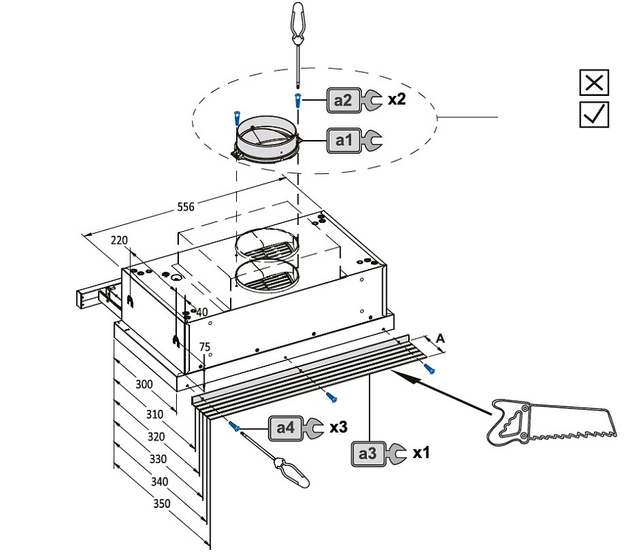 картинка Кухонная вытяжка Korting KHP 69617 DGN 