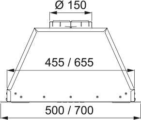 картинка Кухонная вытяжка полновстраиваемая Franke VERA 72 BK черная 
