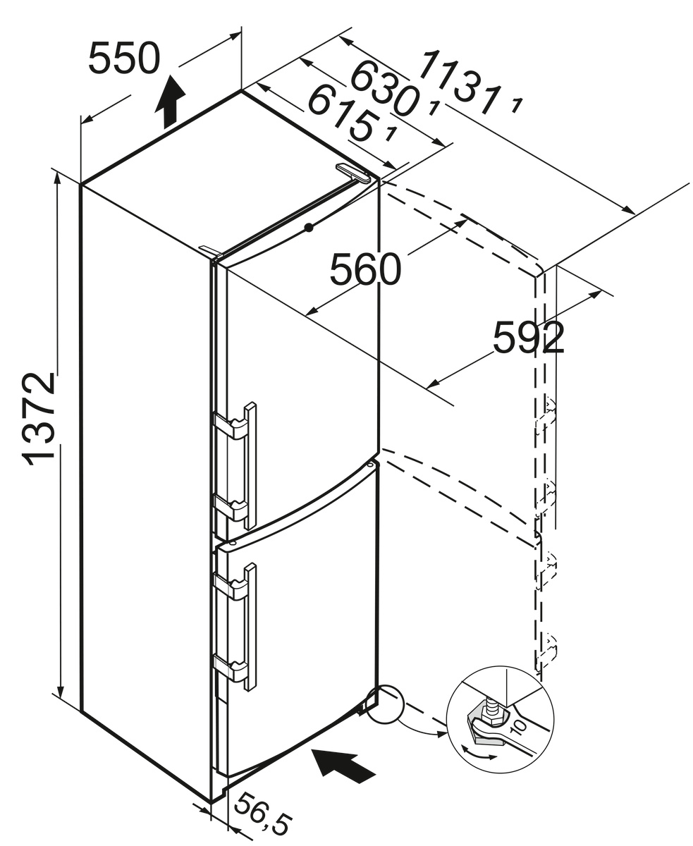 картинка Отдельностоящий холодильник Liebherr CUE 2331 