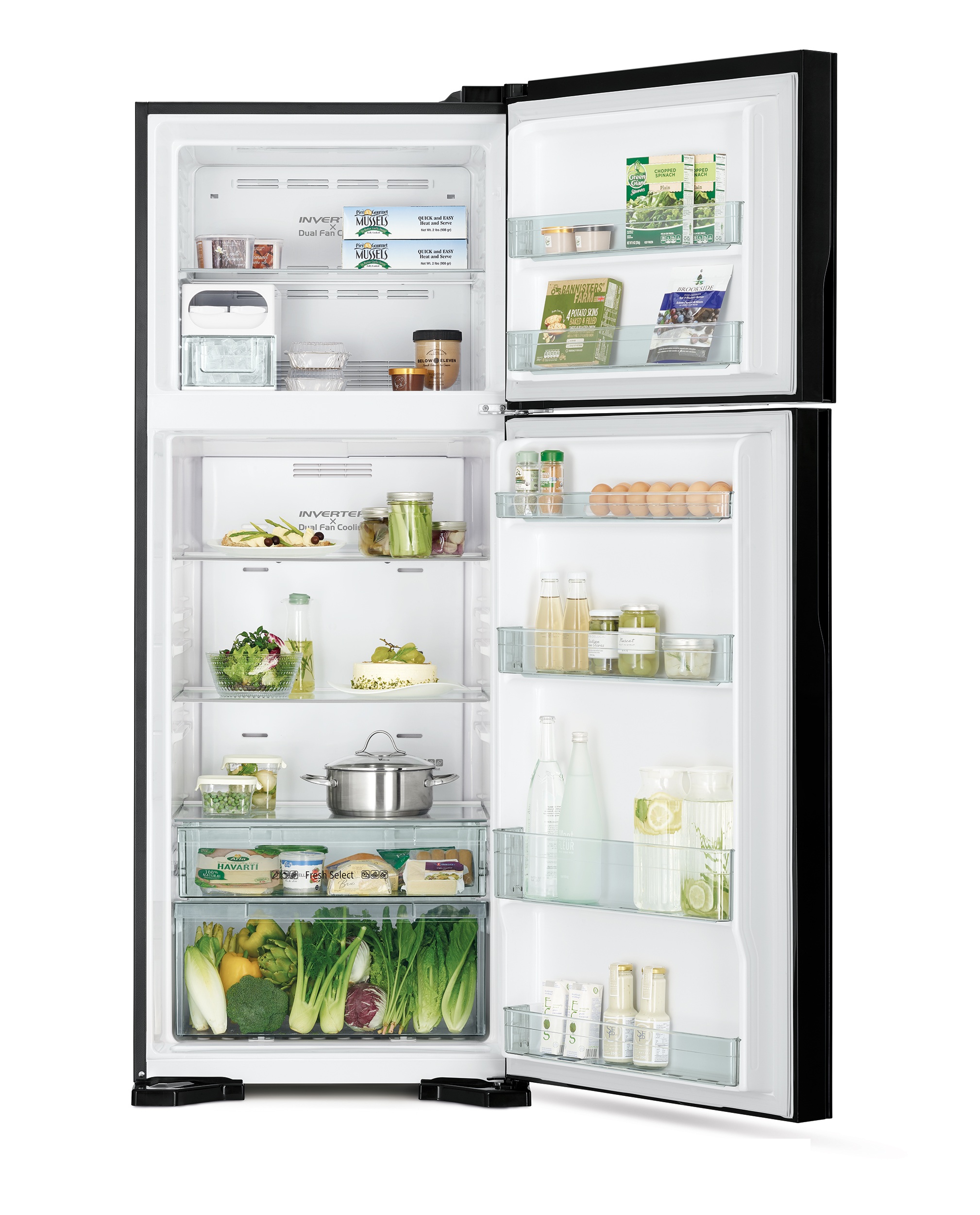 картинка Отдельностоящий холодильник Hitachi HRTN7489DFBBKCS черный 