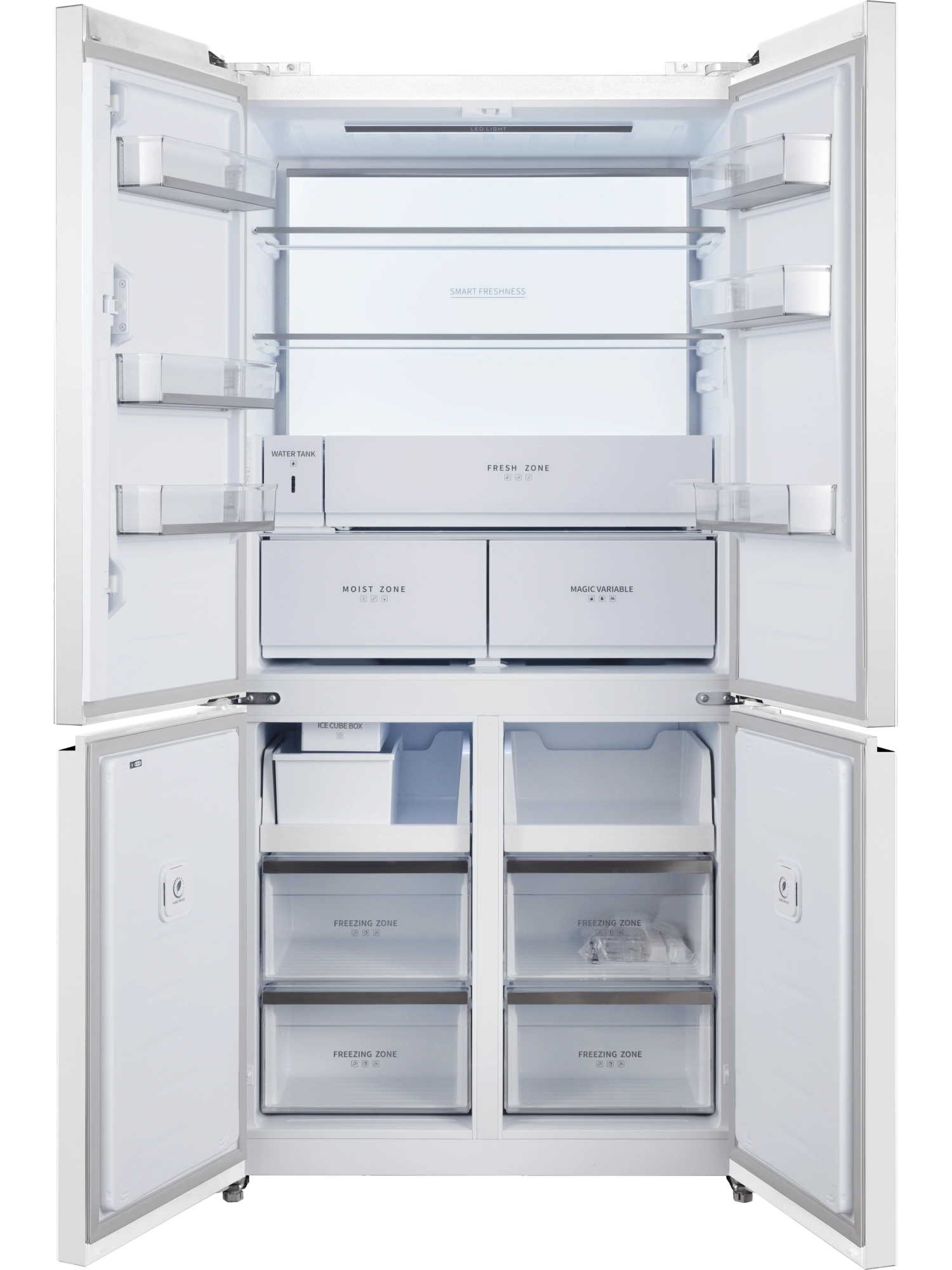 картинка Полувстраиваемый холодильник Hiberg  i-RFQ 705G W 