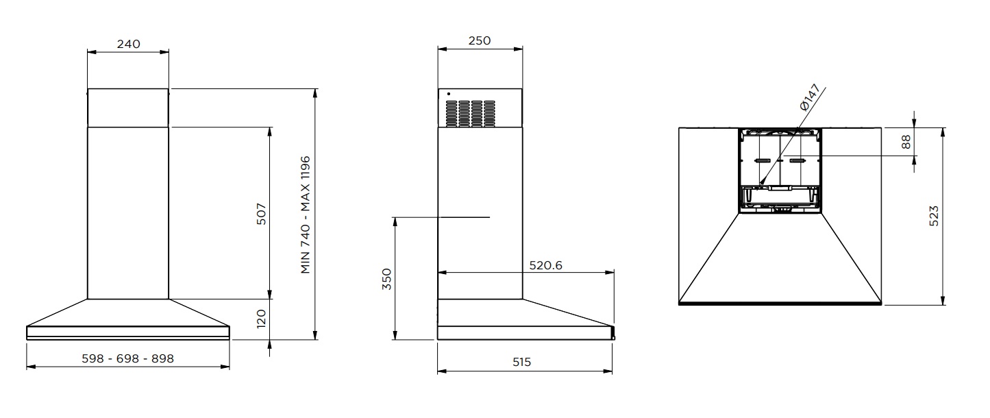 картинка Кухонная вытяжка De Dietrich DHP2962BX 