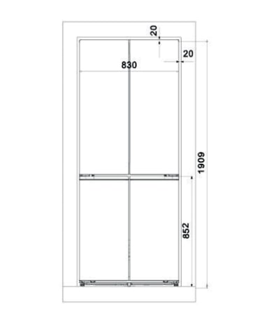 картинка Отдельностоящий холодильник Hiberg RFQ-610G GS inverter 