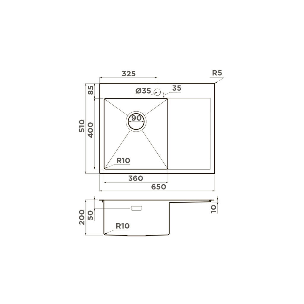 картинка Мойка Omoikiri Akisame-65-IN-L 