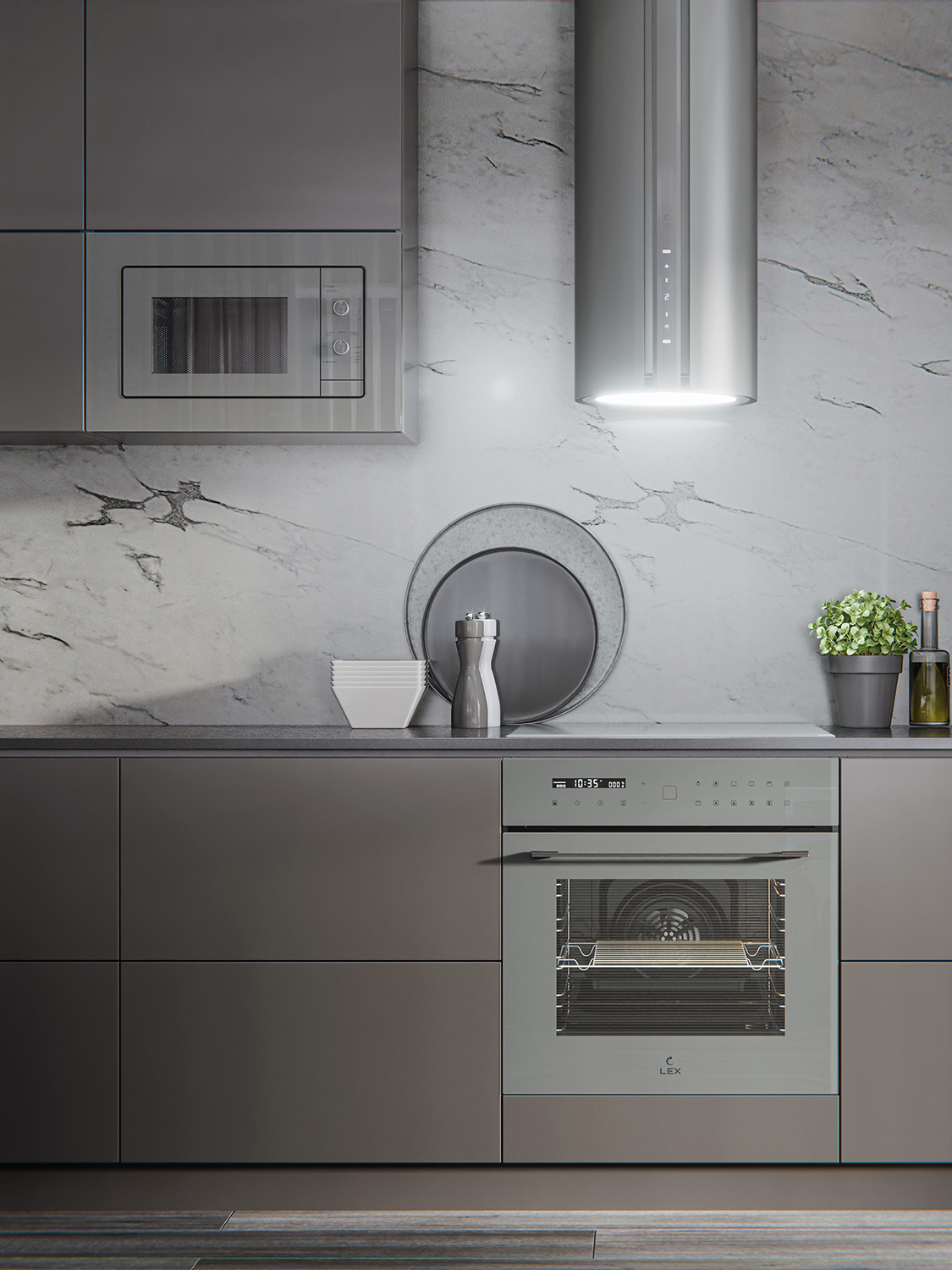 картинка Кухонная вытяжка Lex TORO 350 GREY 