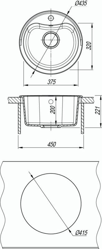картинка Мойка для кухни Dr. Gans ДОРА-435 