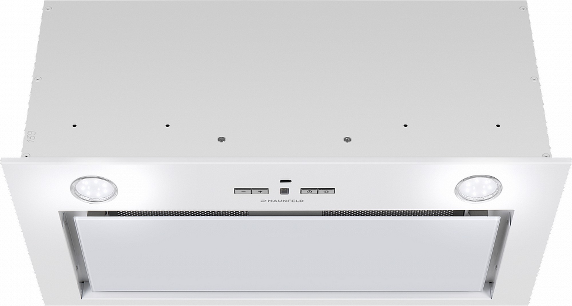 картинка Кухонная вытяжка Maunfeld FANTASY 1000ST 60 белое стекло 