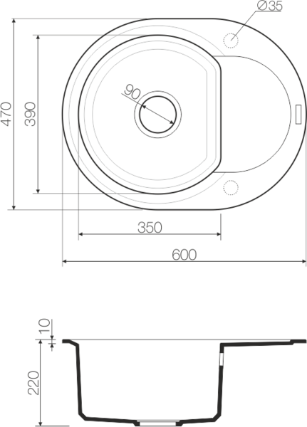 картинка Мойка для кухни Omoikiri SAKAIME-60E 