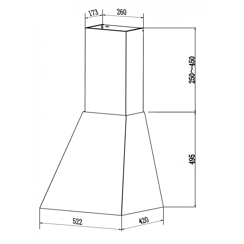 картинка Кухонная вытяжка Lex VERONA BODY 600 WHITE 