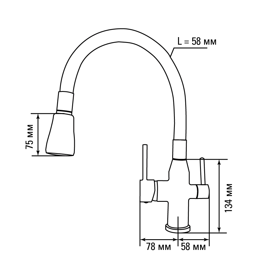 картинка Смеситель Gerdamix AMARILLO (DG) 