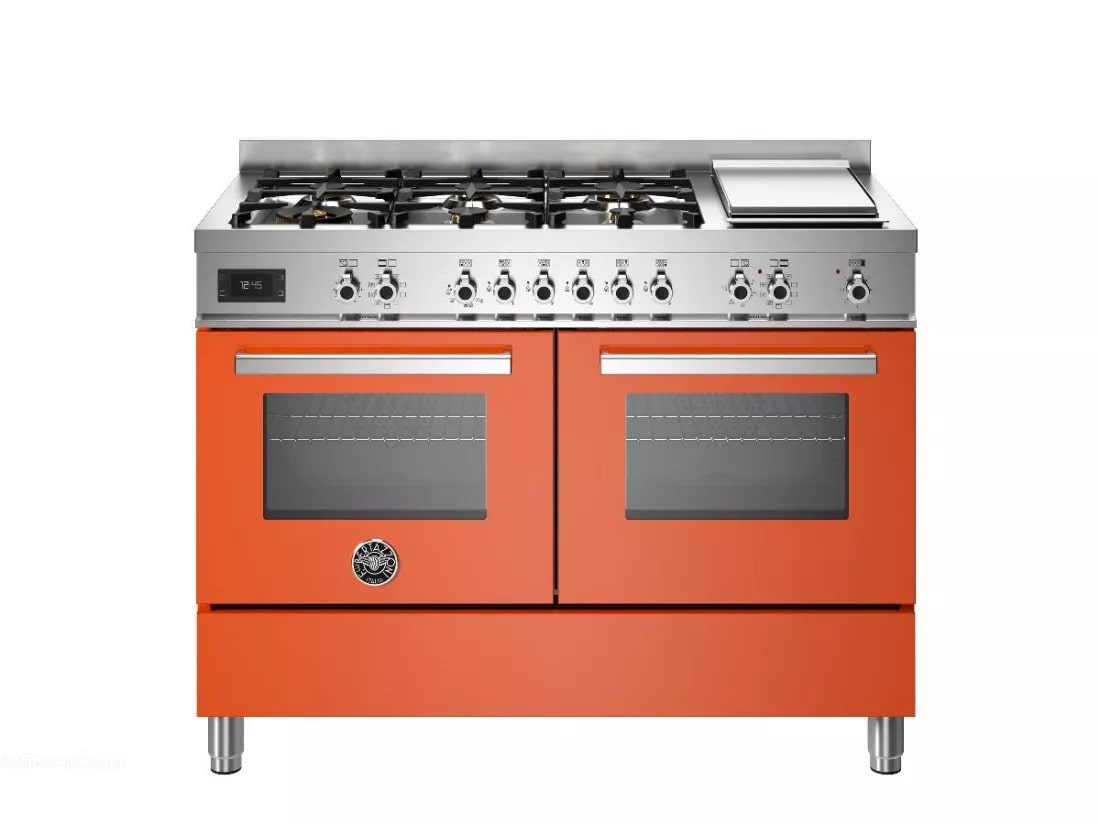 картинка Комбинированная кухонная плита Bertazzoni PRO126G2EART ораннжевая 