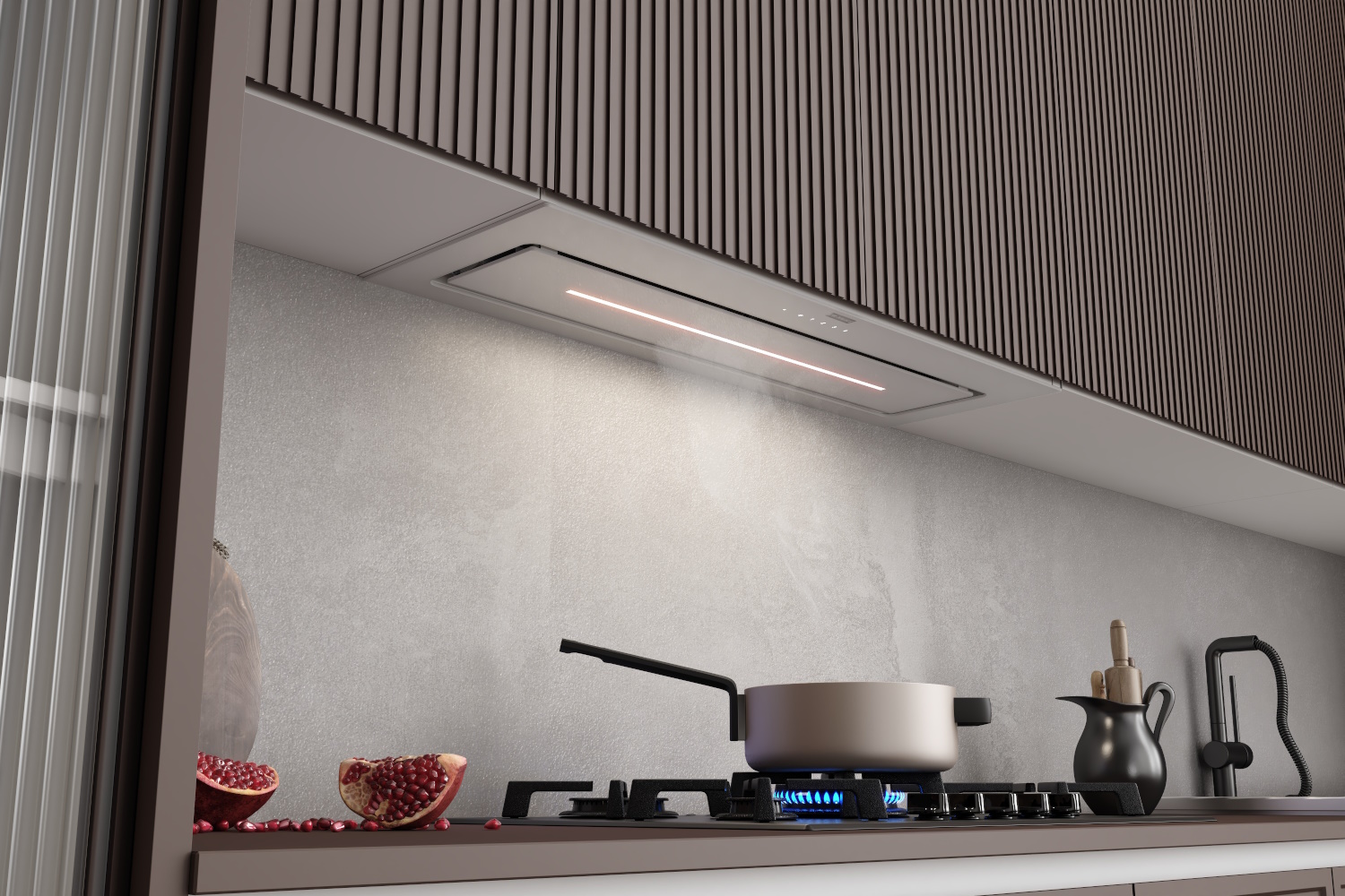 картинка Кухонная вытяжка полновстраиваемая Franke LUCE 60 WH 