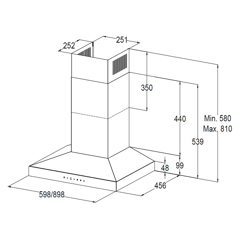 картинка Кухонная вытяжка Korting KHC 6831 NGN 
