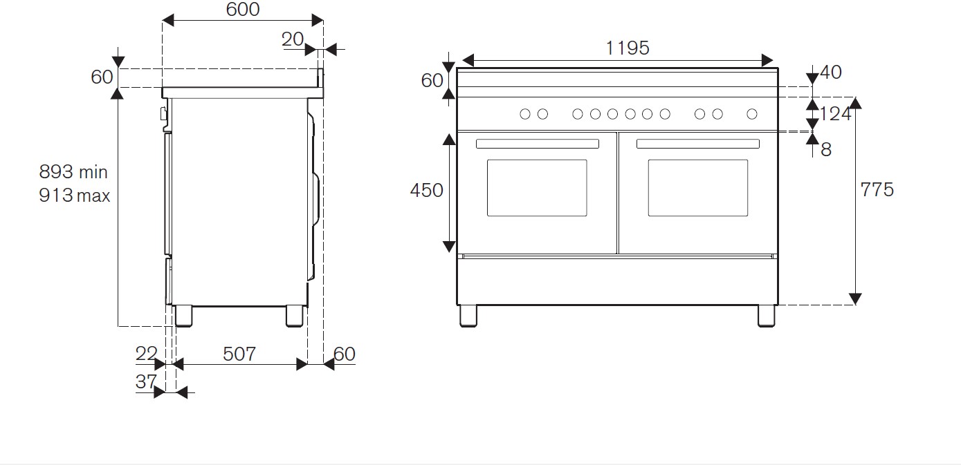 картинка Комбинированная кухонная плита Bertazzoni PRO126G2EROT красная 