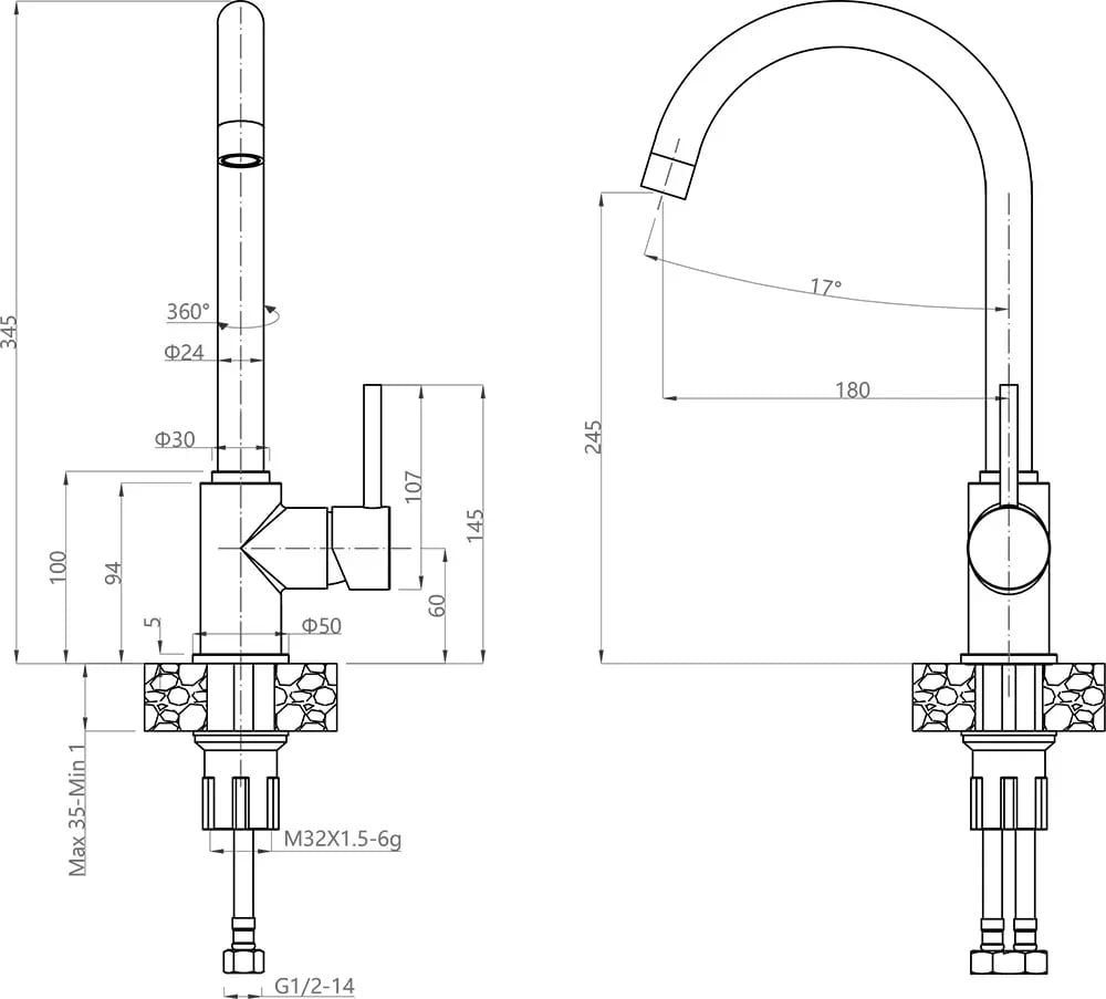 картинка Смеситель Granfest 3650 