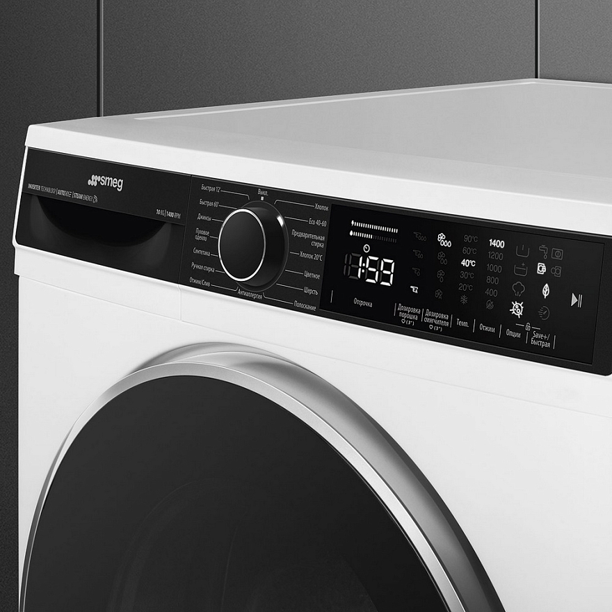 картинка Стиральная машина с паром Smeg WM3T04RU4 