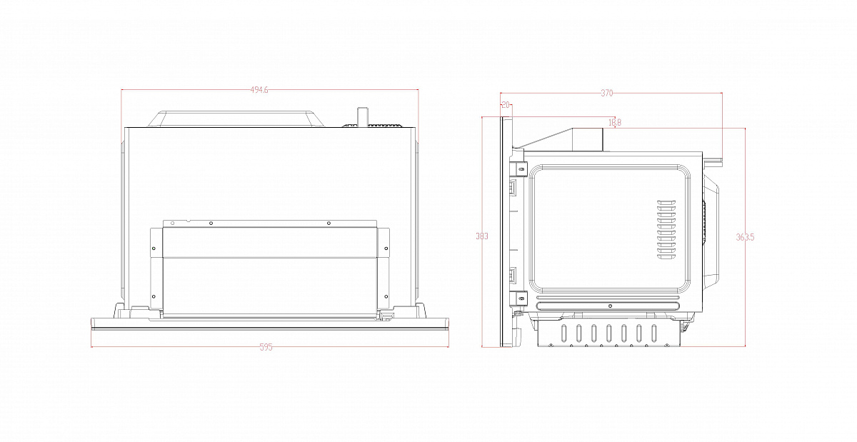 картинка Микроволновая печь встраиваемая Korting KMI 928 GW белая 