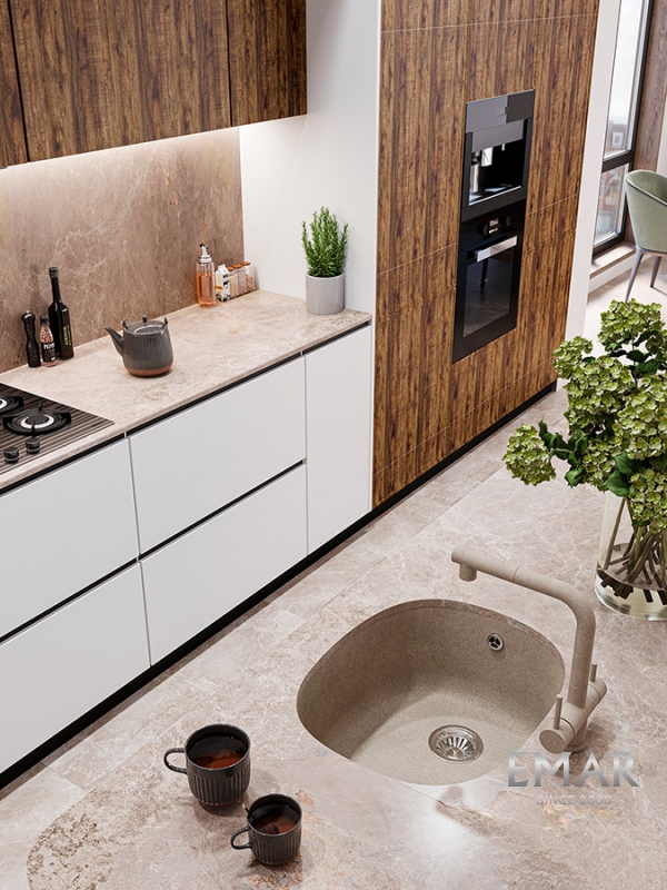 картинка Мойка для кухни Emar Quartz EMQ-1560.P 