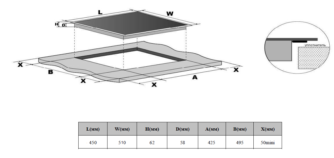 картинка Индукционная варочная панель Weissgauff HI 430 BFZ 