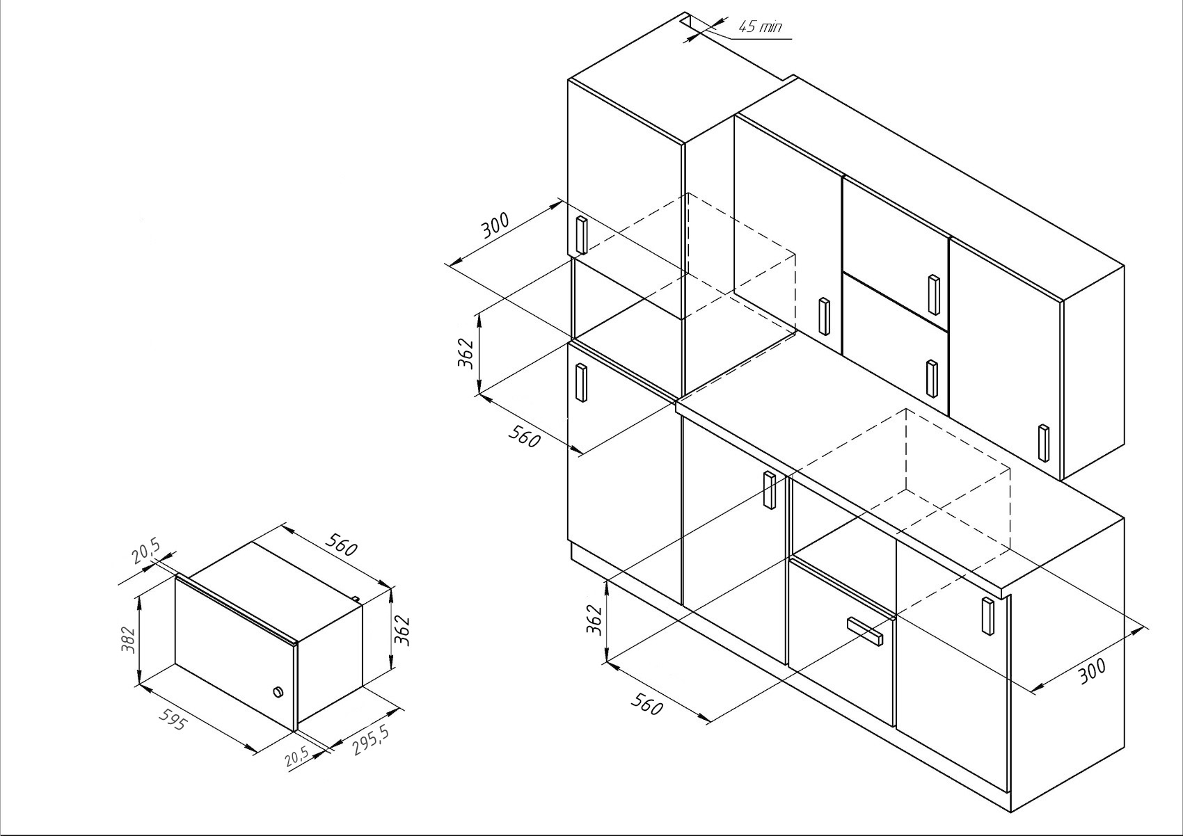 картинка Микроволновая печь Monsher MMH 1020 BX 