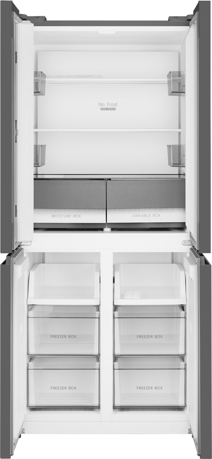 картинка Полувстраиваемый холодильник Weissgauff WCD 450 Dark Grey NoFrost Inverter 