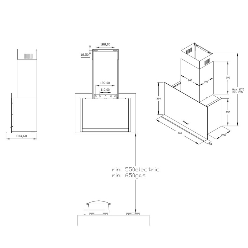 картинка Кухонная вытяжка Korting KHC 65330 GN 