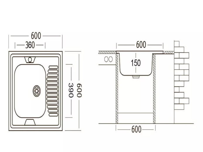 картинка Мойка для кухни Ukinox ECO600.600 R 