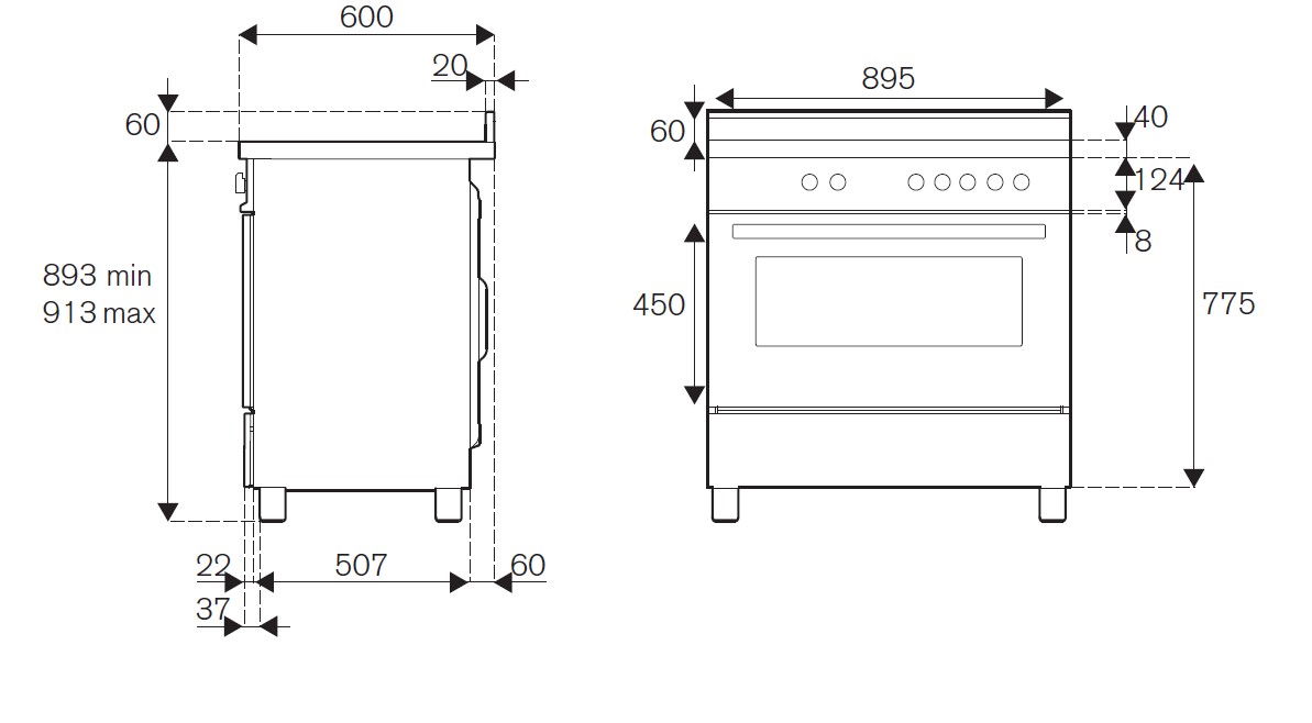 картинка Комбинированная кухонная плита Bertazzoni PRO95I1EXT нержавеющая сталь 